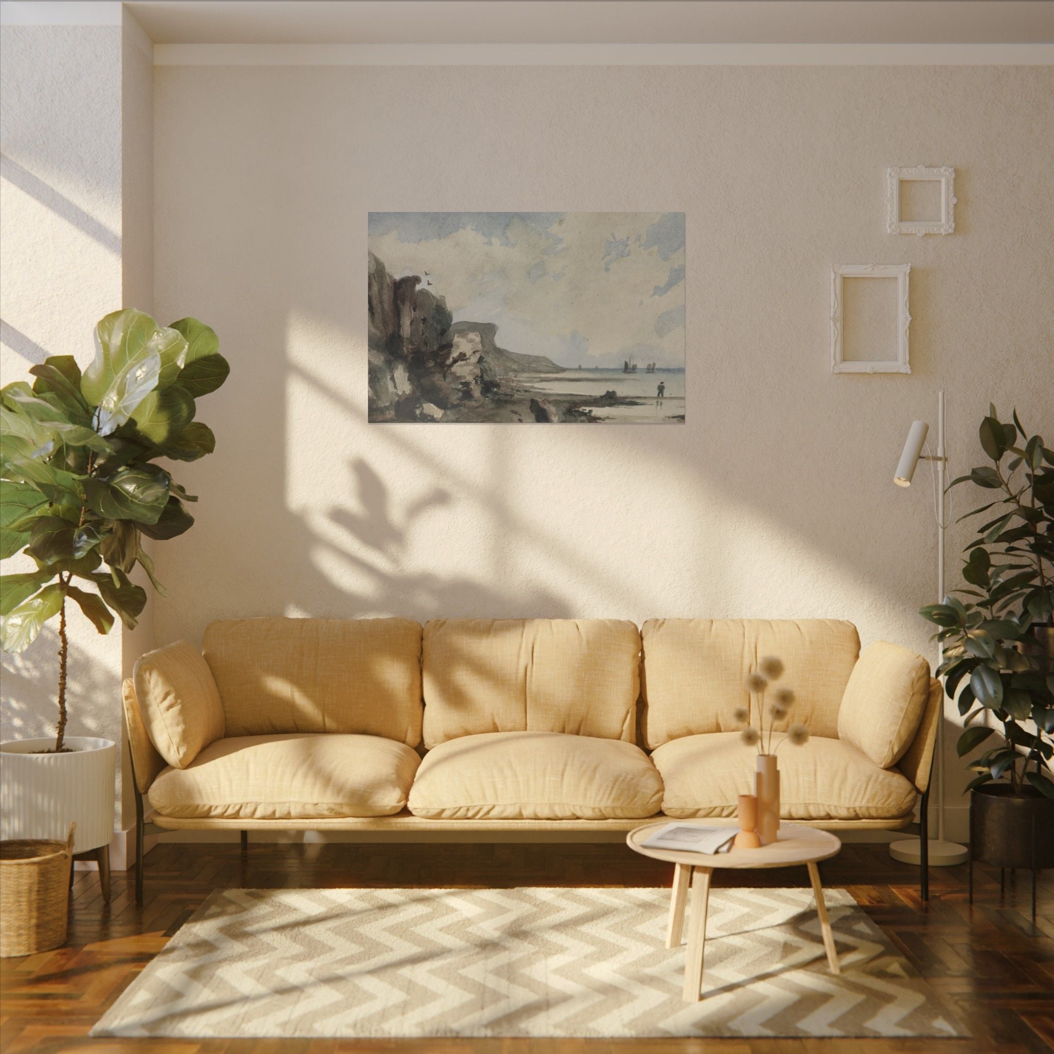 Watercolor House Canvas Art Print for Home Decor