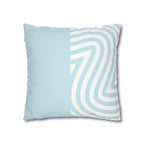 Two Way Cushion Cover, Throw pillow Case for Couch (Single Piece) : Light Azure - SnugLiving