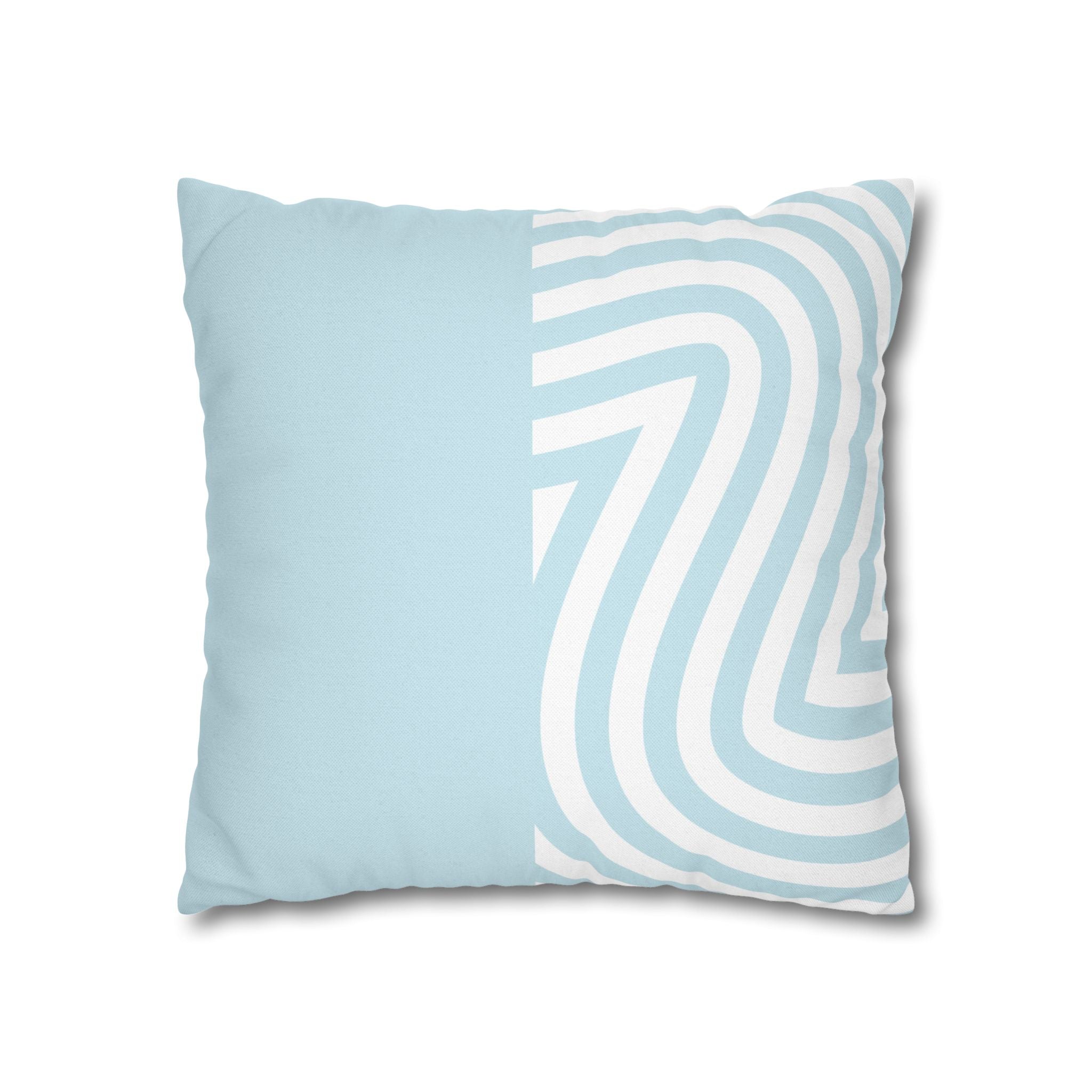 Two Way Cushion Cover, Throw pillow Case for Couch (Single Piece) : Light Azure