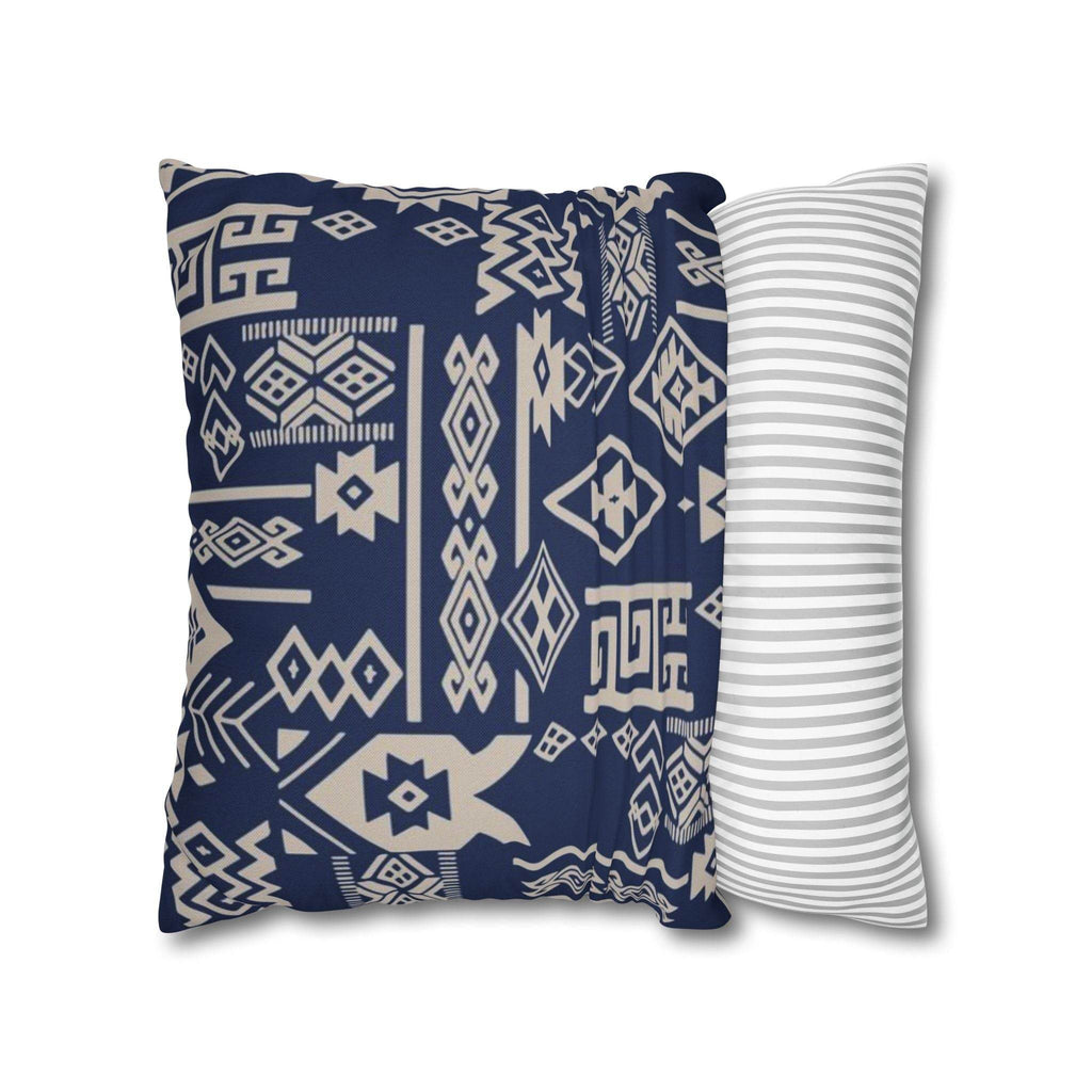 Cushion Cover, Throw pillow Case for Couch ( Single Piece) : Patterned Deep Blue - SnugLiving