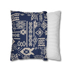 Cushion Cover, Throw pillow Case for Couch (Single Piece) : Patterned Deep Blue - SnugLiving
