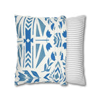 Cushion Cover, Throw pillow Case for Couch ( Single Piece) : Blue & White Floral - SnugLiving