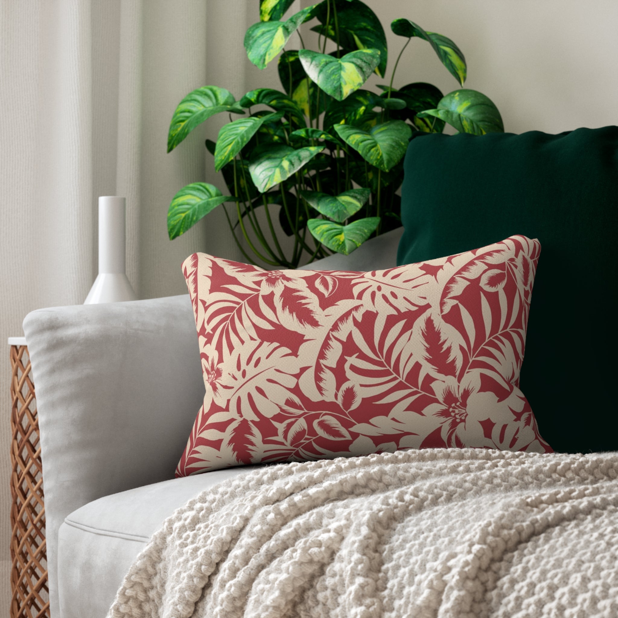 Lounge Pillow, Throw Pillow with Fillers/Insert ( Single Piece) : Vermillion Red