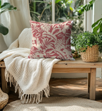 Cushion Cover, Throw pillow Case for Couch (Single Piece) : Crimson Red - SnugLiving