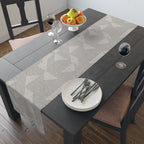 Neutral Beige Modern Stripe Table Runner – Subtle Geometric Dining Accent