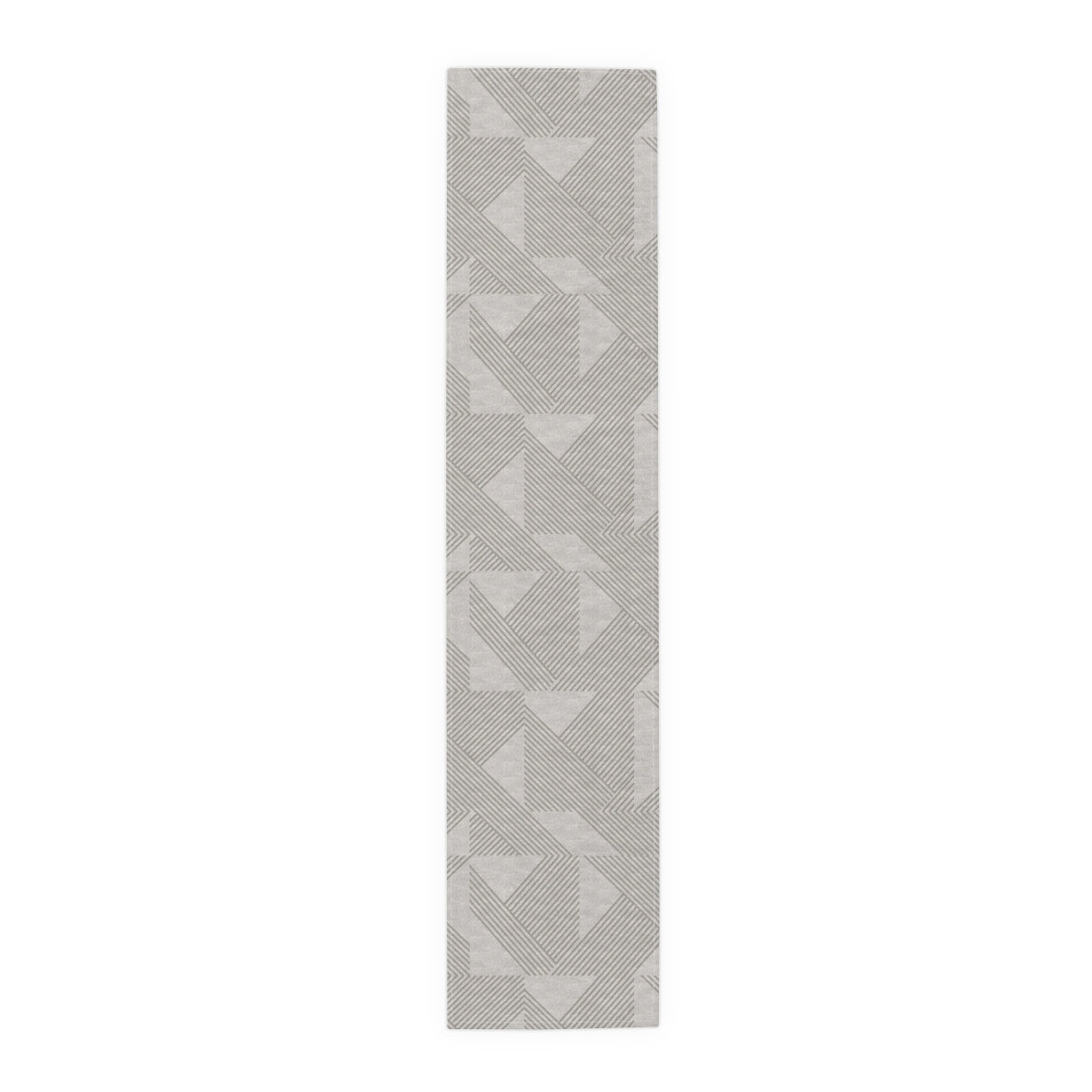 Neutral Beige Modern Stripe Table Runner – Subtle Geometric Dining Accent