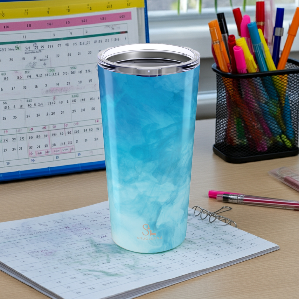 Stylish Insulated Tumbler 20oz - Blue - SnugLiving