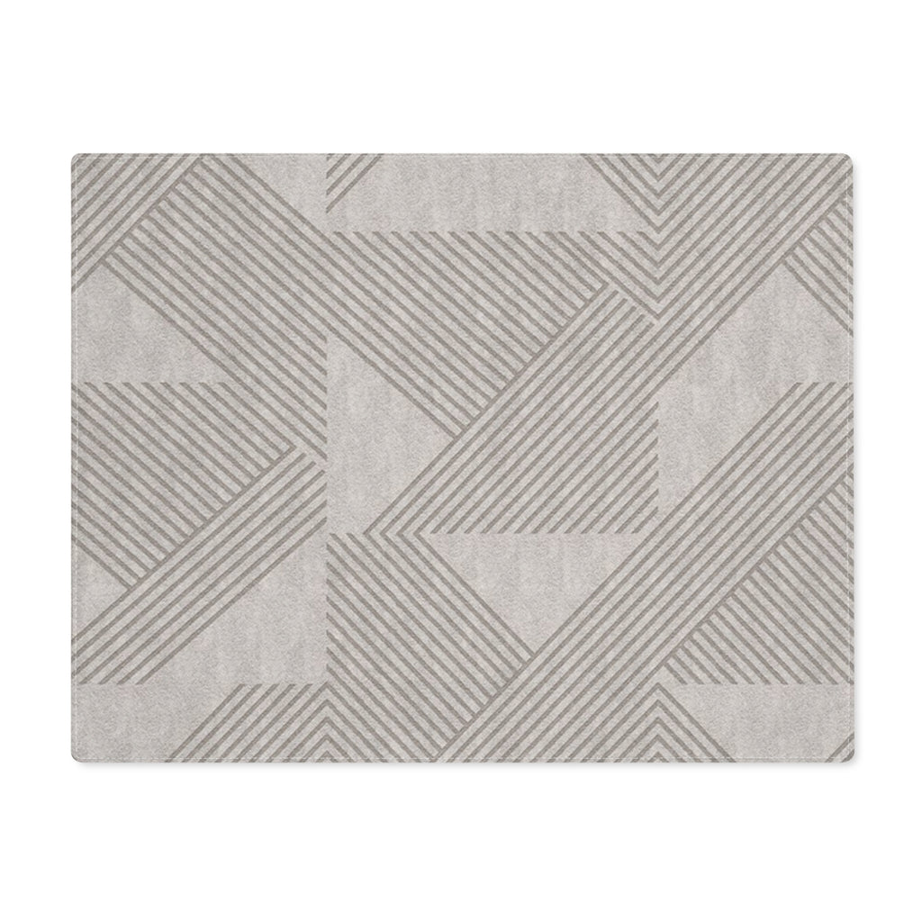 Neutral Beige Modern Stripe Table Mat – Contemporary Geometric Dining Mat