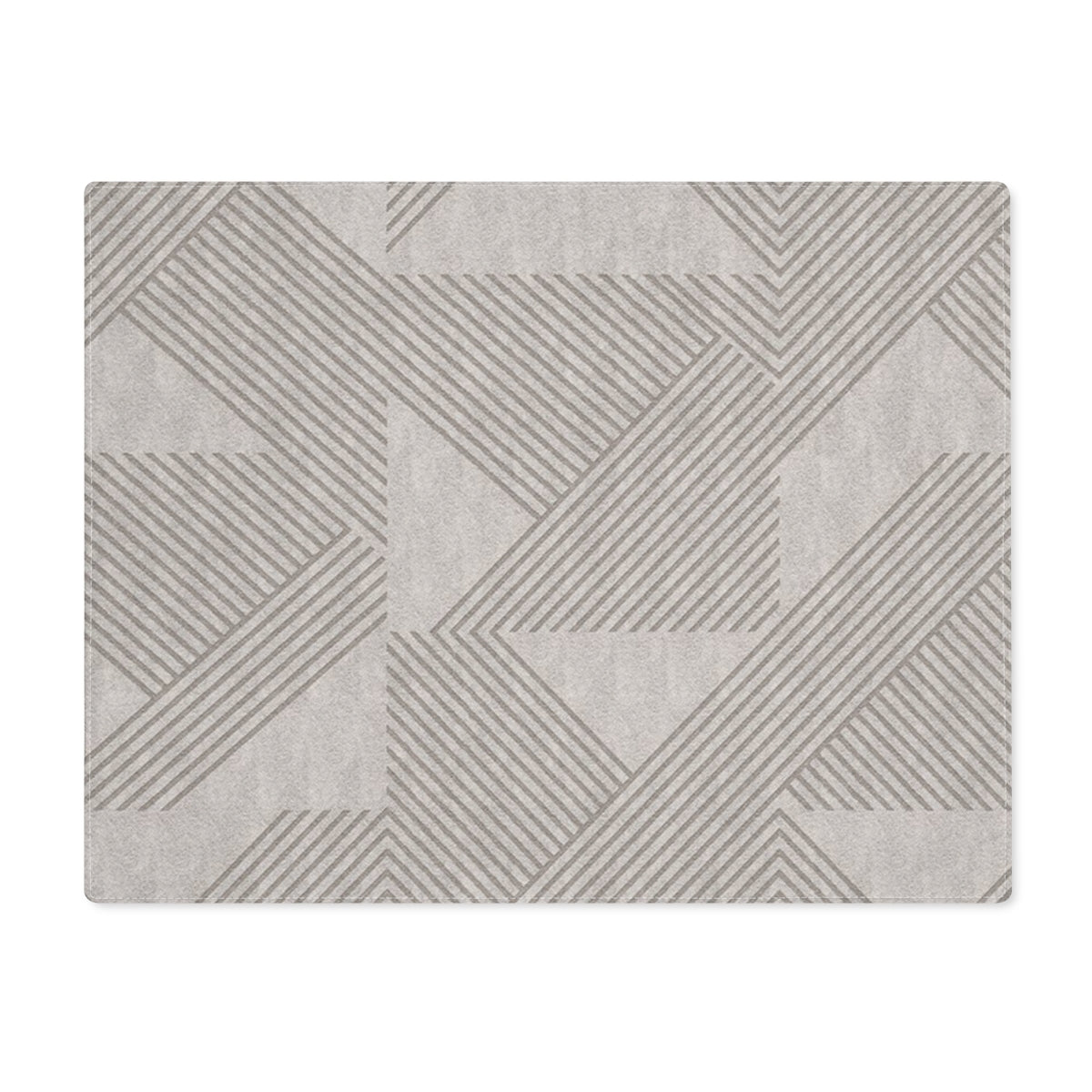 Neutral Beige Modern Stripe Table Mat – Contemporary Geometric Dining Mat