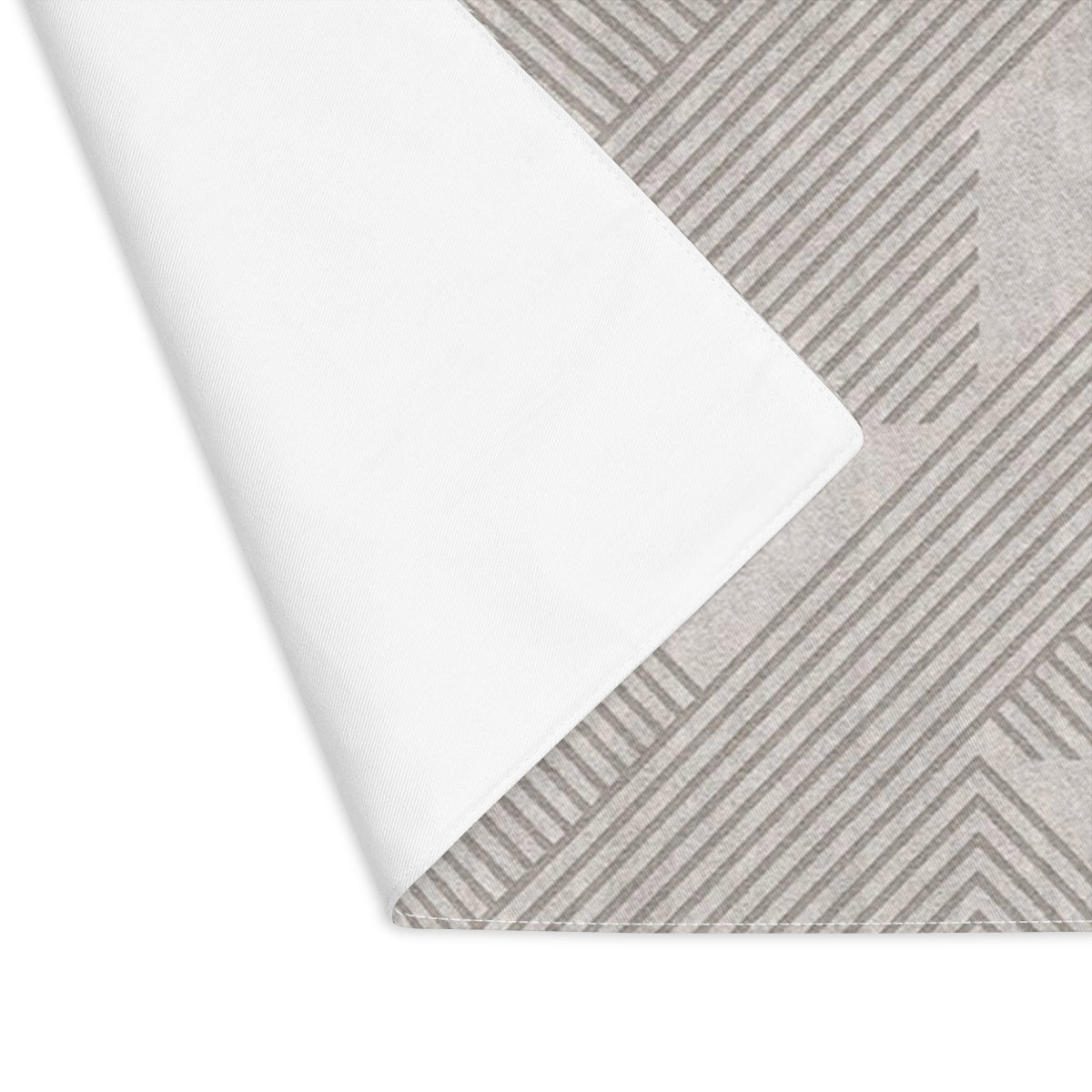 Neutral Beige Modern Stripe Table Mat – Contemporary Geometric Dining Mat